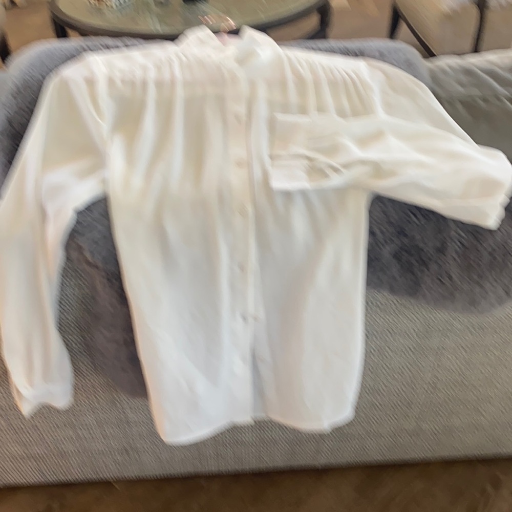 A sheer dressy contemporary blouse.